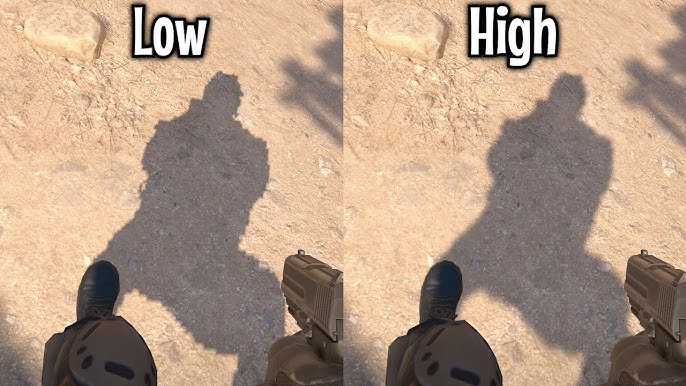 Porovnání kvality stínů low vs high v CS2